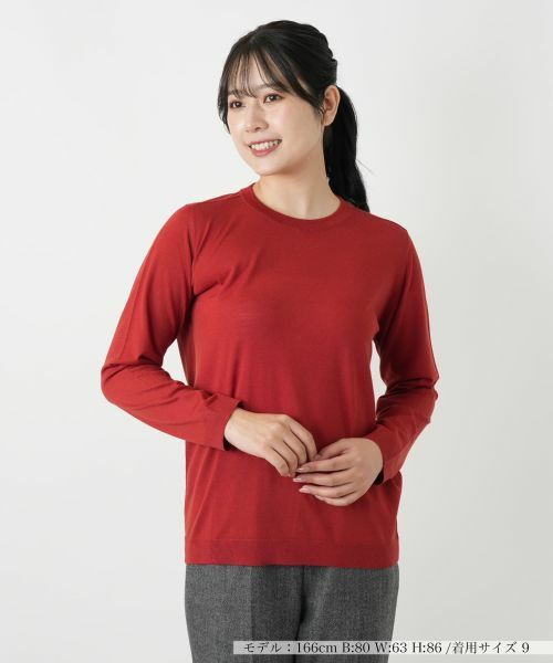 Leilian / レリアン ニット・セーター | クルーネックニット【GEMMA】(アプリコット)