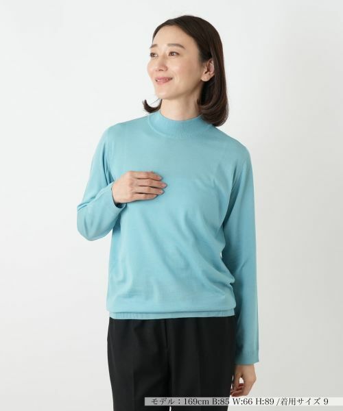 Leilian / レリアン ニット・セーター | ハイネックニット【GEMMA】(ミントグリーン)