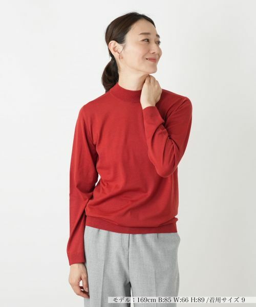 Leilian/レリアン ハイネックニット【GEMMA】 アプリコット 9(M)