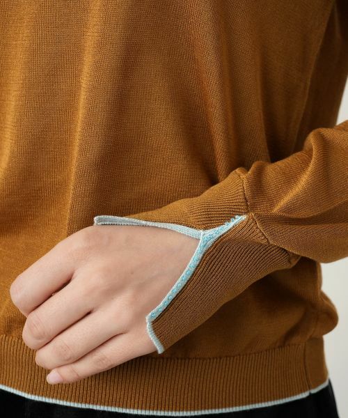 Leilian / レリアン ニット・セーター | 配色ラインクルーネックニット | 詳細11