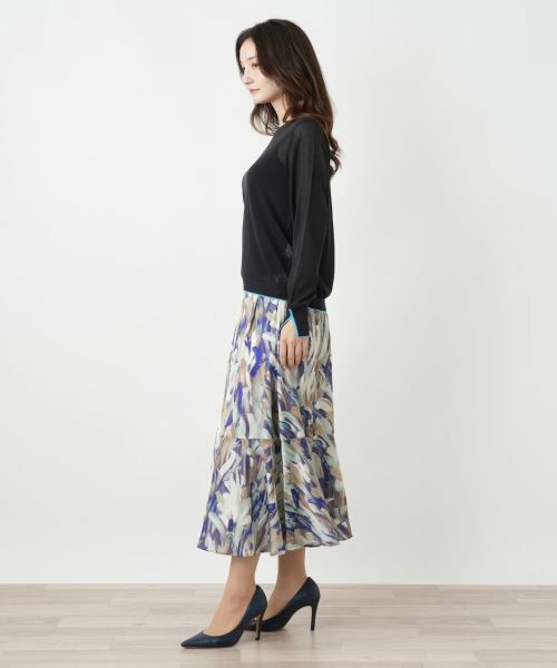 Leilian / レリアン ニット・セーター | 配色ラインクルーネックニット | 詳細13