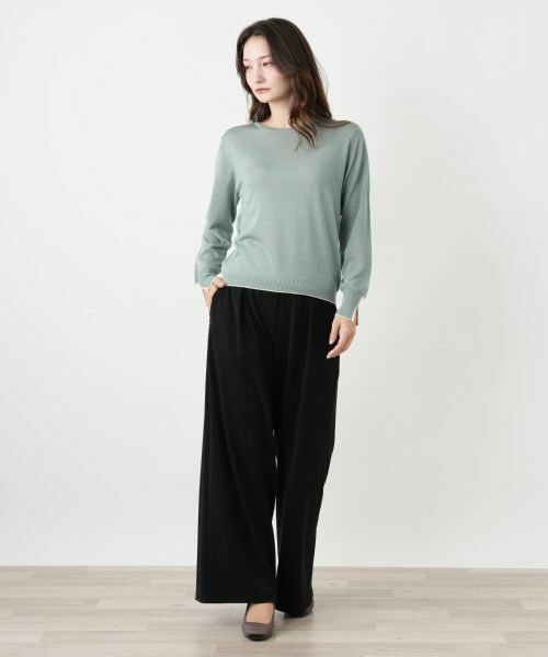 Leilian / レリアン ニット・セーター | 配色ラインクルーネックニット | 詳細16