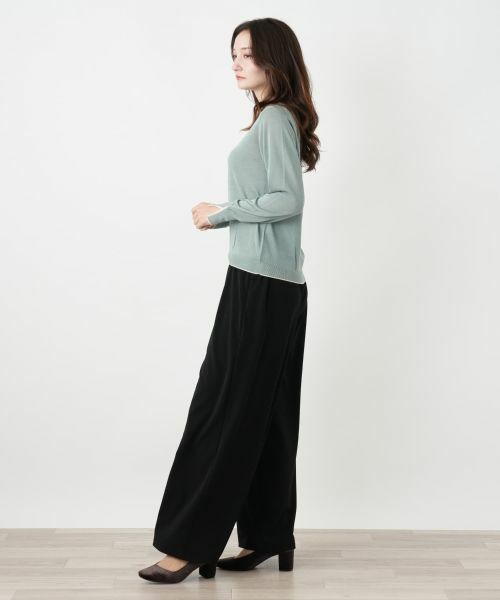 Leilian / レリアン ニット・セーター | 配色ラインクルーネックニット | 詳細17