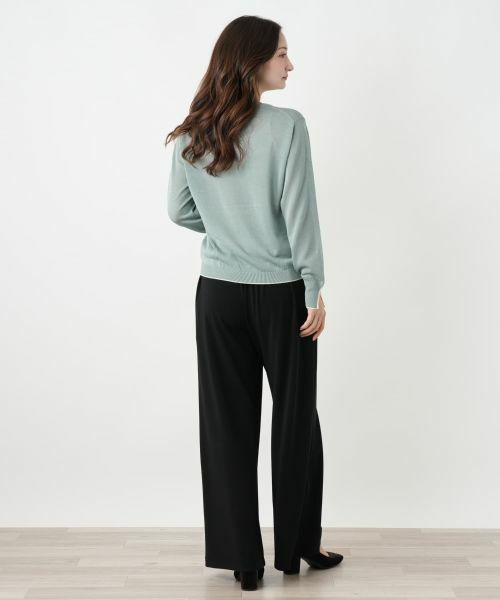 Leilian / レリアン ニット・セーター | 配色ラインクルーネックニット | 詳細18