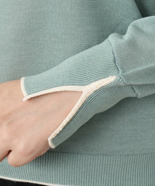 Leilian / レリアン ニット・セーター | 配色ラインクルーネックニット | 詳細19