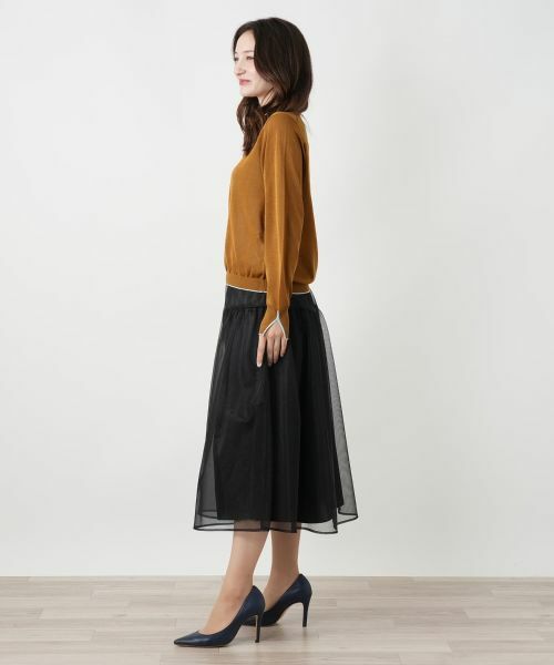 Leilian / レリアン ニット・セーター | 配色ラインクルーネックニット | 詳細2