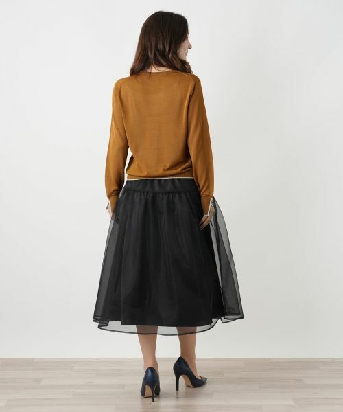 Leilian / レリアン ニット・セーター | 配色ラインクルーネックニット | 詳細3