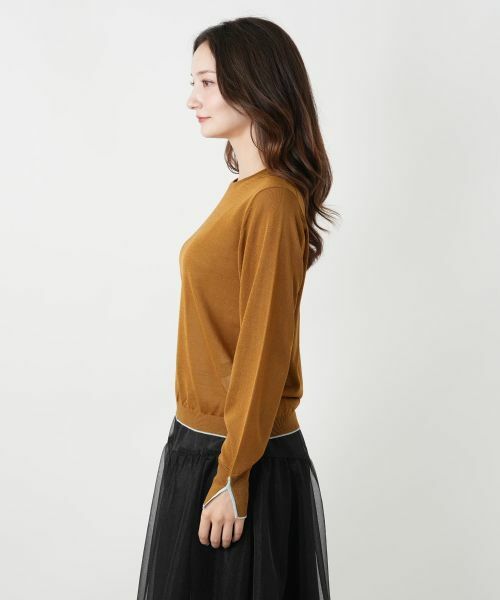 Leilian / レリアン ニット・セーター | 配色ラインクルーネックニット | 詳細5