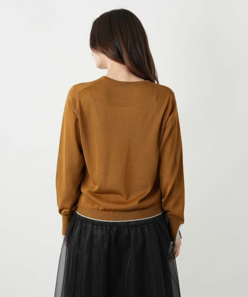 Leilian / レリアン ニット・セーター | 配色ラインクルーネックニット | 詳細6