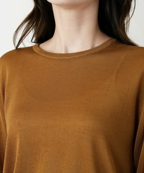 Leilian / レリアン ニット・セーター | 配色ラインクルーネックニット | 詳細7