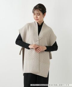 Leilian / レリアン テーラードジャケット | ラメ幾何学柄ニットベスト