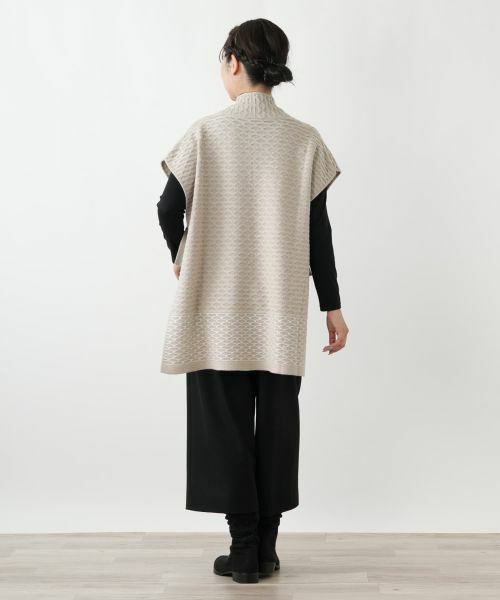 Leilian / レリアン テーラードジャケット | ラメ幾何学柄ニットベスト | 詳細6