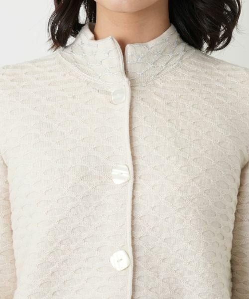 Leilian / レリアン テーラードジャケット | ハイネックラメニットジャケット | 詳細10