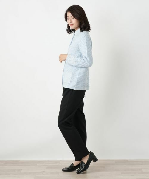 Leilian / レリアン テーラードジャケット | ハイネックラメニットジャケット | 詳細2