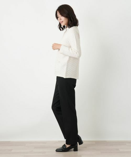 Leilian / レリアン テーラードジャケット | ハイネックラメニットジャケット | 詳細5