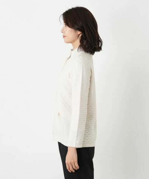 Leilian / レリアン テーラードジャケット | ハイネックラメニットジャケット | 詳細8