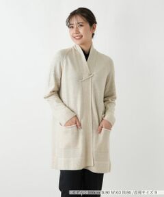 Leilian / レリアン カーディガン・ボレロ | 刺繍入りラメニットカーディガン