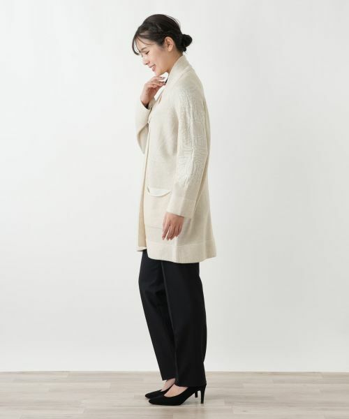 Leilian / レリアン カーディガン・ボレロ | 刺繍入りラメニットカーディガン | 詳細5