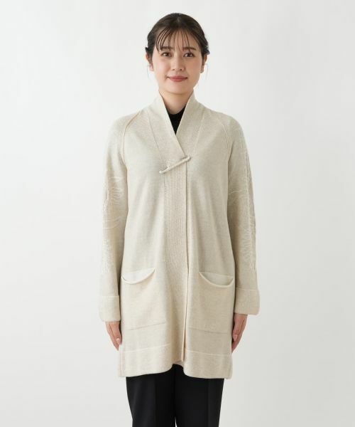 Leilian / レリアン カーディガン・ボレロ | 刺繍入りラメニットカーディガン | 詳細8