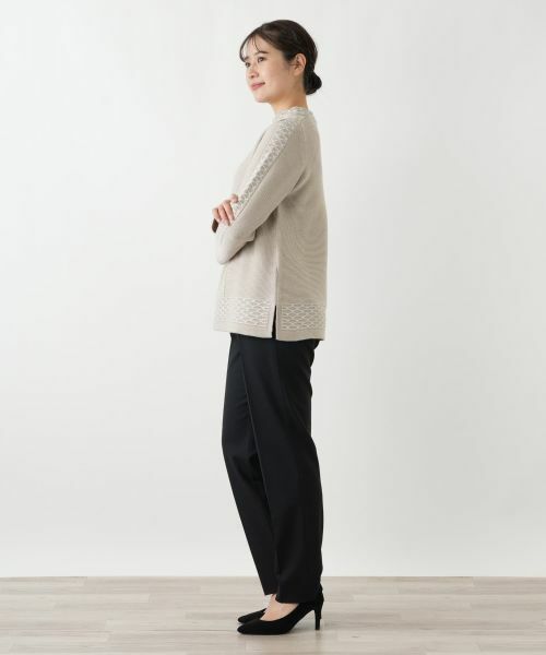 Leilian / レリアン ニット・セーター | ラメ刺繍ハイネックニット | 詳細2