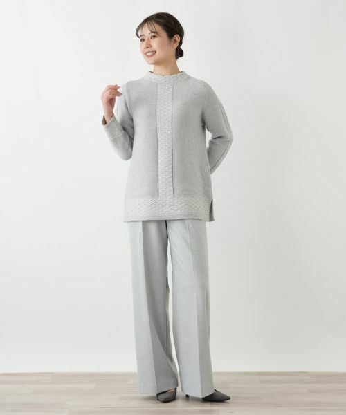 Leilian / レリアン ニット・セーター | ラメ刺繍ハイネックニット | 詳細4