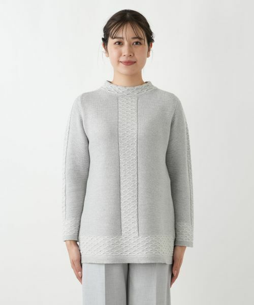 Leilian / レリアン ニット・セーター | ラメ刺繍ハイネックニット | 詳細7