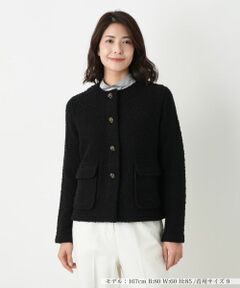Leilian / レリアン テーラードジャケット | ノーカラーブークレージャケット