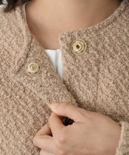 Leilian / レリアン テーラードジャケット | ノーカラーブークレージャケット | 詳細12