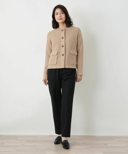 Leilian / レリアン テーラードジャケット | ノーカラーブークレージャケット | 詳細4