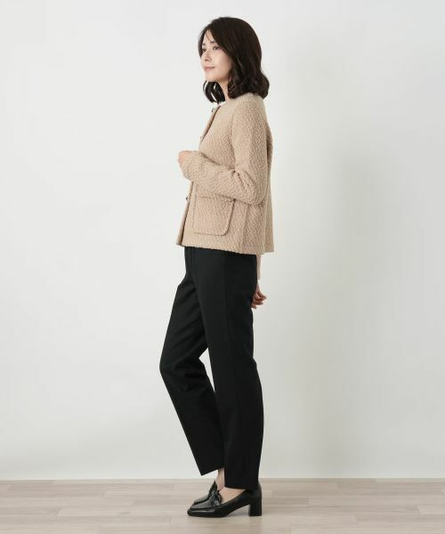 Leilian / レリアン テーラードジャケット | ノーカラーブークレージャケット | 詳細5