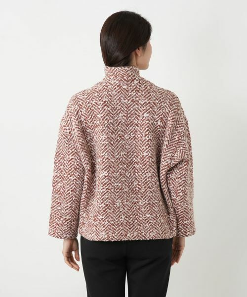 Leilian / レリアン テーラードジャケット | ヘリンボーン比翼ジャケット | 詳細10