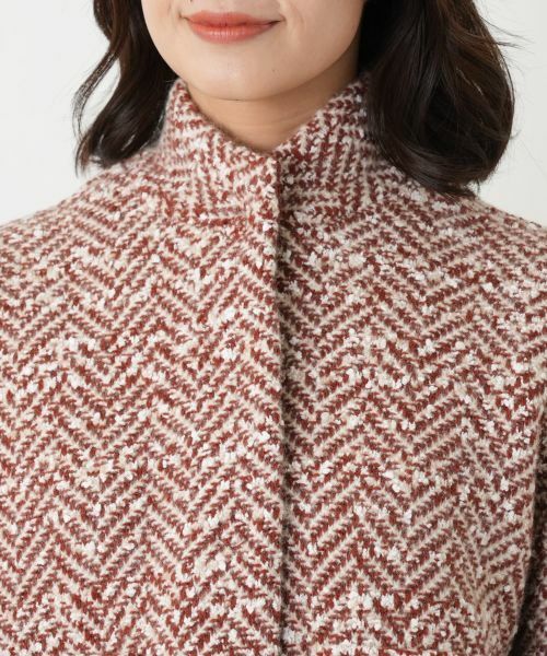 Leilian / レリアン テーラードジャケット | ヘリンボーン比翼ジャケット | 詳細11
