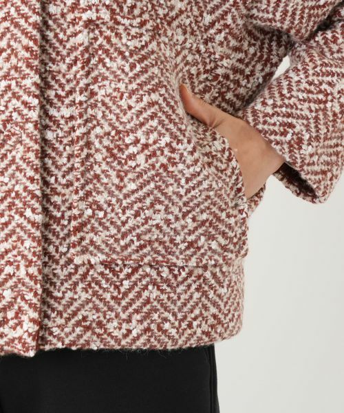 Leilian / レリアン テーラードジャケット | ヘリンボーン比翼ジャケット | 詳細14