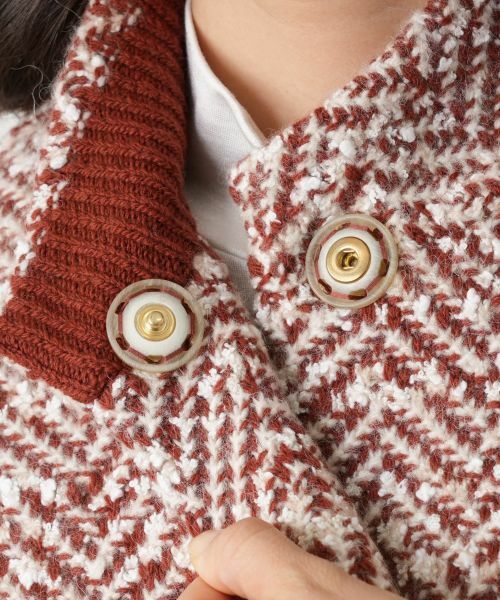 Leilian / レリアン テーラードジャケット | ヘリンボーン比翼ジャケット | 詳細16