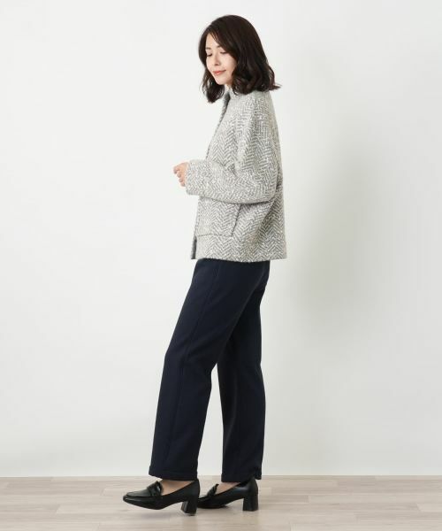 Leilian / レリアン テーラードジャケット | ヘリンボーン比翼ジャケット | 詳細2