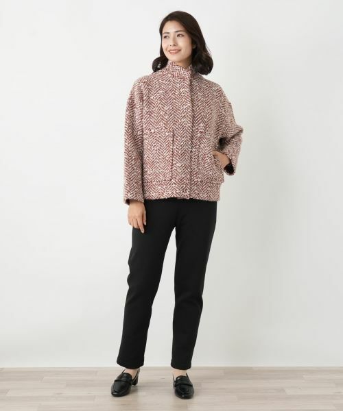 Leilian / レリアン テーラードジャケット | ヘリンボーン比翼ジャケット | 詳細5