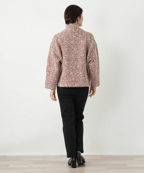 Leilian / レリアン テーラードジャケット | ヘリンボーン比翼ジャケット | 詳細7