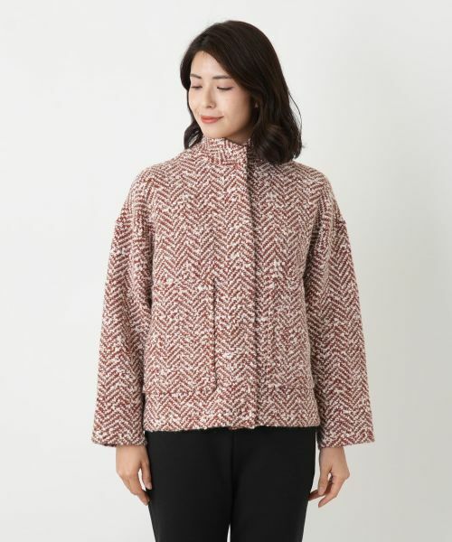 Leilian / レリアン テーラードジャケット | ヘリンボーン比翼ジャケット | 詳細8