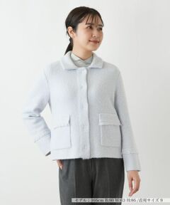 Leilian / レリアン テーラードジャケット | ステンカラーニットジャケット