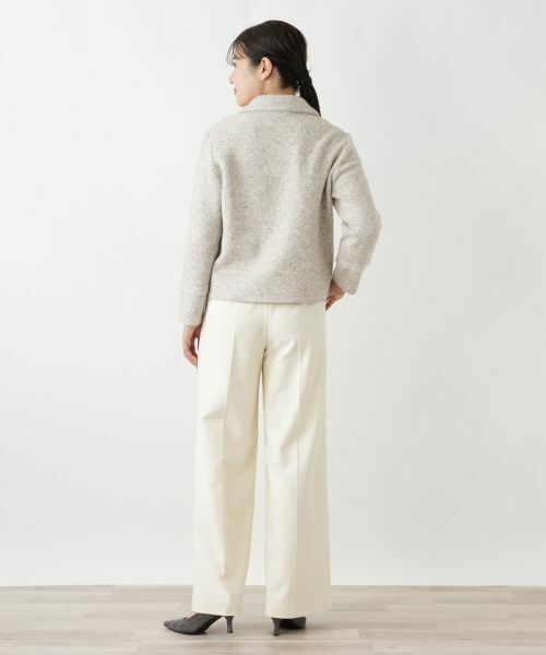 Leilian / レリアン テーラードジャケット | ステンカラーニットジャケット | 詳細3