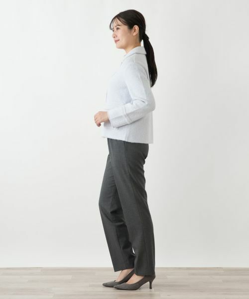 Leilian / レリアン テーラードジャケット | ステンカラーニットジャケット | 詳細5