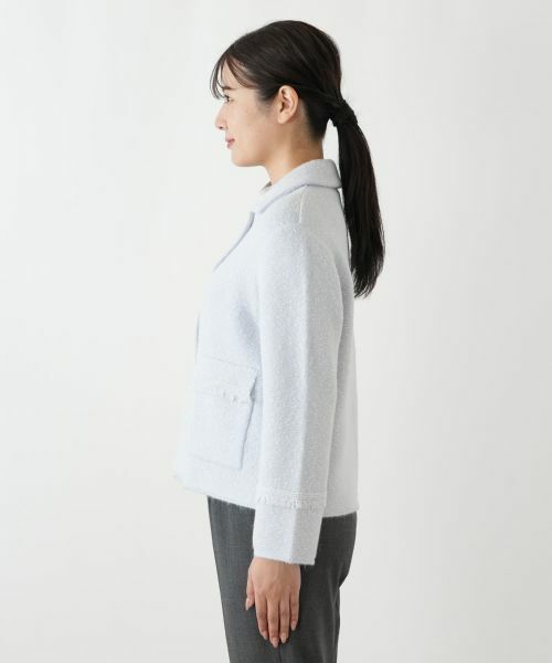 Leilian / レリアン テーラードジャケット | ステンカラーニットジャケット | 詳細8