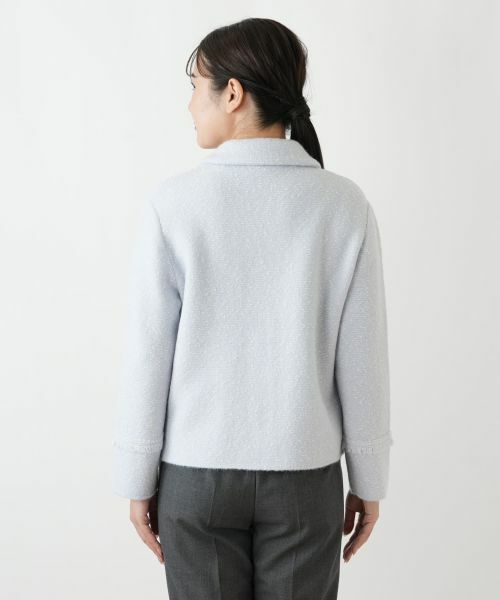 Leilian / レリアン テーラードジャケット | ステンカラーニットジャケット | 詳細9