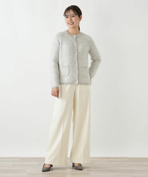 Leilian / レリアン カーディガン・ボレロ | スパンコール混ニットカーディガン | 詳細1