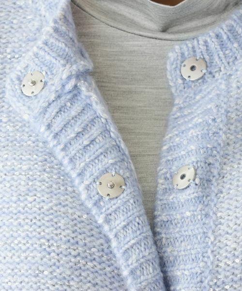 Leilian / レリアン カーディガン・ボレロ | スパンコール混ニットカーディガン | 詳細14