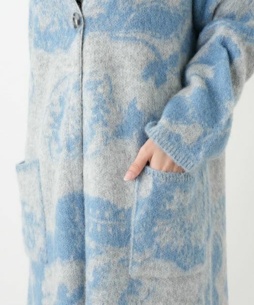 Leilian / レリアン テーラードジャケット | 花柄Vネックニットジャケット【BIANCA LANCIA】 | 詳細13