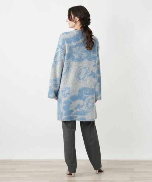 Leilian / レリアン テーラードジャケット | 花柄Vネックニットジャケット【BIANCA LANCIA】 | 詳細6