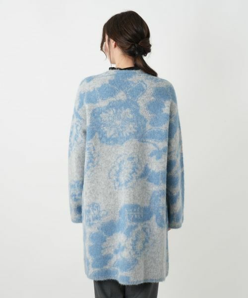 Leilian / レリアン テーラードジャケット | 花柄Vネックニットジャケット【BIANCA LANCIA】 | 詳細9