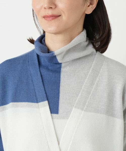 Leilian / レリアン カーディガン・ボレロ | カラーブロックカーディガン【HAND】 | 詳細10