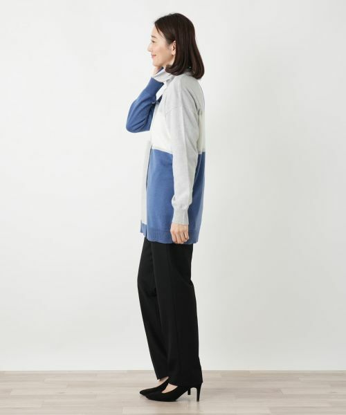 Leilian / レリアン カーディガン・ボレロ | カラーブロックカーディガン【HAND】 | 詳細5
